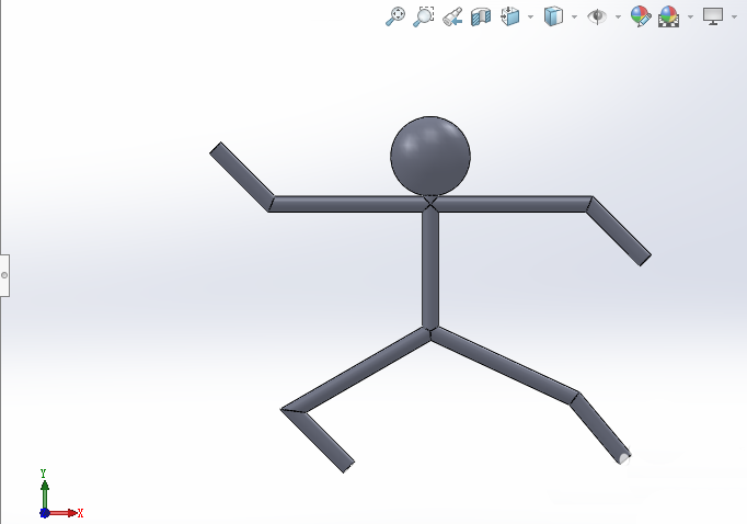 solidworks怎么制作三维立体的火柴人?