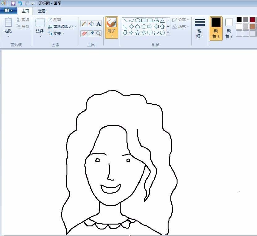 windows画图工具怎么画女孩头像? - 软件无忧